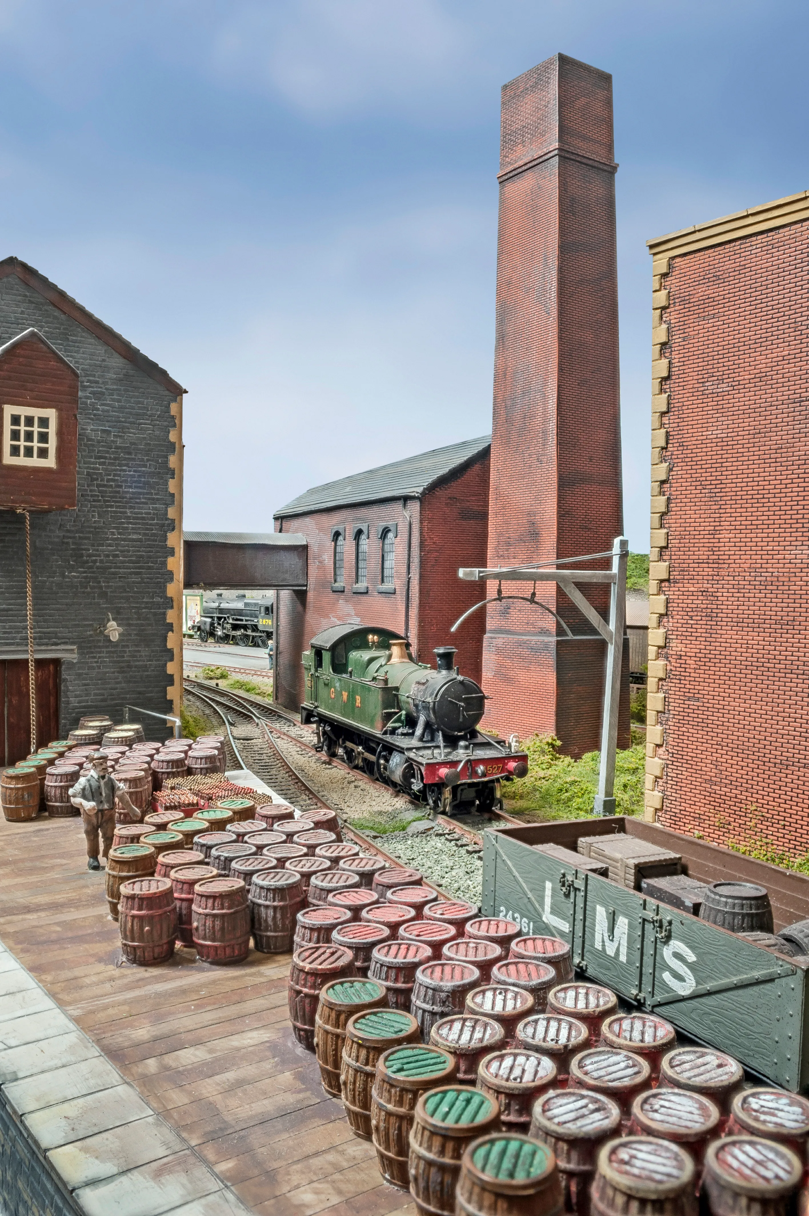 Penfold Priory's brewery with kegs on the platform